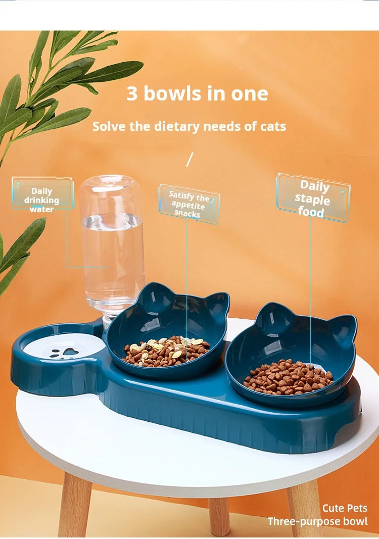 Ergonomic Cat Bowl & Water Feeder