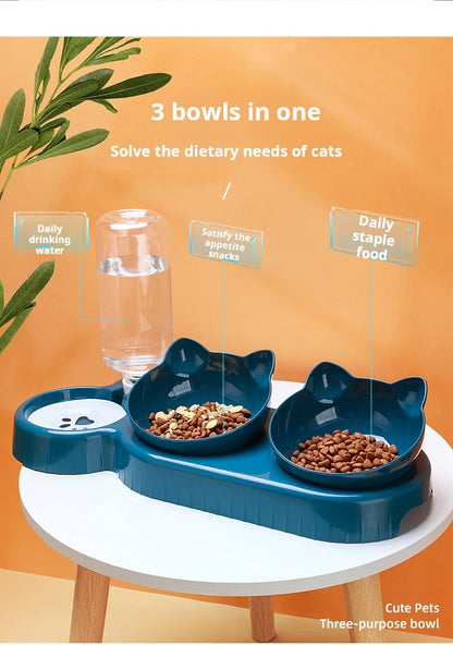 Ergonomic Cat Bowl & Water Feeder