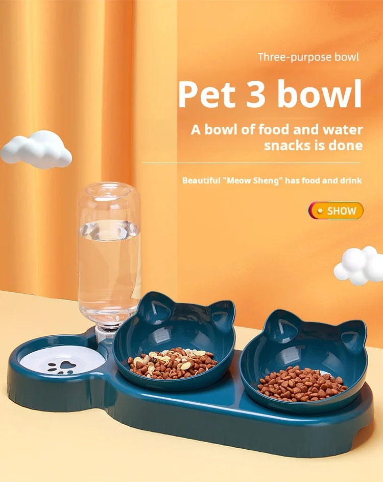 Ergonomic Cat Bowl & Water Feeder